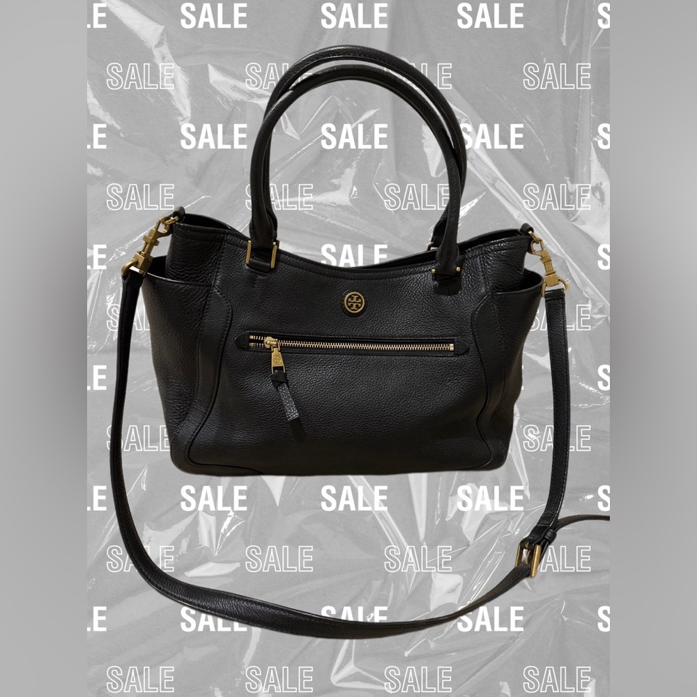 VINTAGE GENTLY USED TORY BURCH LEATHER ROBINSON PEBBLED TOTE HANDBAG